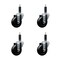 Service Caster 3.5'' SS Soft Rubber Wheel Swivel 1'' Expanding Stem Caster Set, 4PK SCC-SSEX20S3514-SRS-1-4 - alternate 1